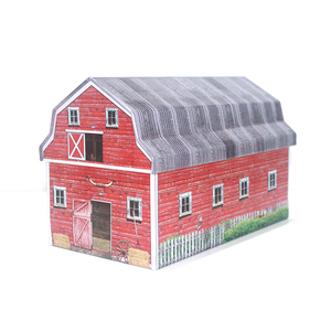 House Shape Metal Gift Box Christmas House Tin Box Fancy Gift Tin Packaging Containers