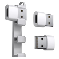 Adaptor USB2.0 Tipe C Output DC OTP Putih ABS Mini Portabel Dongle Transfer Data Pengisian Daya untuk Power Bank Ponsel Laptop