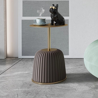 Ensemble de petite table basse ronde de Style nordique lumière luxe moderne créatif à la mode pour petits appartements en pierre