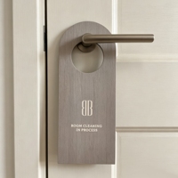 Nichen One Wholesale Cintre en bois pour hôtel, avec message « Ne pas déranger », suspendu à la porte, en bambou et noyer, écologique