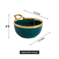 Ensemble créatif en céramique bol à salade pour un usage quotidien, une seule oreille implique un bol en céramique épaissie unique