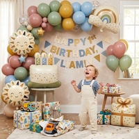 Ballon gonflable en aluminium pour décoration d'anniversaire, OEM ODM, style INS, en forme de gâteau, arc-en-ciel, soleil, cadeau de fête, jouet