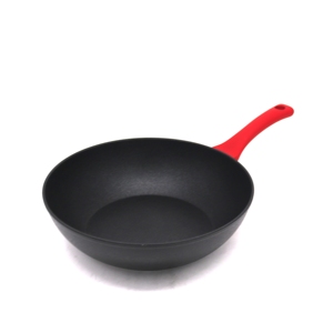 Utensilios de cocina de mármol antiadherentes, profesional, Fondo de <span class=keywords><strong>3</strong></span> capas, Wok chino con tapa - Product Image 6
