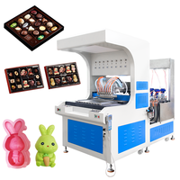 Machine automatique de remplissage de chocolat 8 couleurs, machine de décoration de desserts pour bonbons, glaces et biscuits