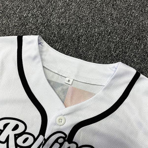 Custom Design Sublimation Shirts Short <b>Crop</b> <b>Top</b> Baseball Jersey for Women - Product Image 3