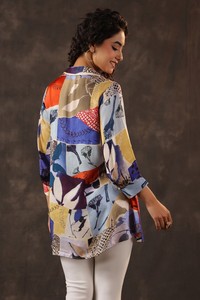 Camicia di Lusso da Donna con Motivi Misti, Design Elegante, Abbottonata, Tunica Casual, Collezione Boutique, Top di Moda Contemporanea - Product Image 6