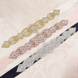 Ceinture de mariée avec <span class=keywords><strong>strass</strong></span> Ceinture perlée pour robe de mariée Ceinture en cristal pour la taille - Product Image 2