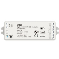 WZS5 12-24VDC 5CH*3A Interrupteur Zigbee Contrôleur LED RGB+CCT Smartphone Tuya Contrôle vocal Variateur de lumière Bande lumineuse 30m de portée 5 ans