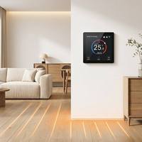 Termostato Inteligente WiFi Tuya OEM para Calefacción por Suelo Radiante, Pantalla Táctil TFT a Color, Control de Temperatura Ambiente Multi-Idioma