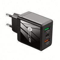 Chargeur mural 45W à charge rapide avec 3 ports USB (2 USB-A, 1 USB-C) pour prises EU, UK, US