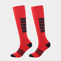 Chaussettes hautes unisexes de compression au genou en nylon avec logo personnalisé, pour le fitness, les sports de plein air, la course à pied, le cyclisme et le cyclisme