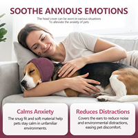 Capuche apaisante pour chien, couvre-tête réglable pour animaux de compagnie avec rembourrage insonorisant pour chiens anxieux