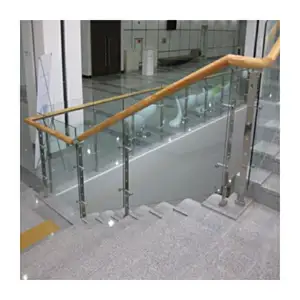 Desain balustrade baja Tempered glass pegangan tangan detail