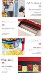 Máquina de Palomitas de Maíz Automática Mini de Acero Inoxidable 220V para Uso Comercial y Doméstico, Ideal para Tiendas de Alimentos y la Elaboración de Palomitas Dulces - Product Image 6