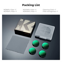 Kit de Filtros K&F Concept de 4 Piezas ND8&PL+ND16&PL+ND32&PL+ND64&PL para DJI Action 6, Filtro Híbrido de Densidad Neutra Polarizante de Encaje Rápido