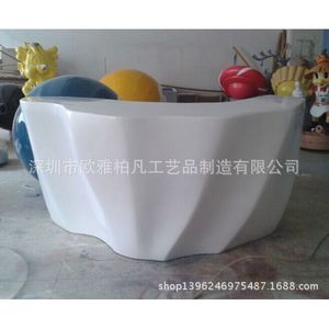 Silla de Espera Ovalada de Fibra de Vidrio, Diseño Contemporáneo, Muebles Comerciales Duraderos - Product Image 4