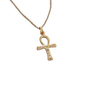 Diseño único Ankh Cruz Collar con colgante egipcio Antiguo símbolo misterioso Collar bohemio de acero inoxidable - Product Image 1