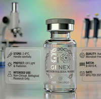 Étiquette personnalisée en vinyle holographique pour flacon de peptide, pour flacon en verre de 5 ml et 10 ml, utilisation en laboratoire de recherche