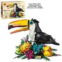 Set de Bloques de Construcción de Plástico Pirata Loro, Modelo 3D DIY, Kit de Manualidades Creativas para Decoración de Escritorio, para Todas las Edades