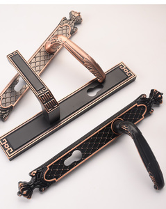 Poignée de <span class=keywords><strong>porte</strong></span> de luxe de style européen, nouvelle collection, avec <span class=keywords><strong>plaque</strong></span> arrière étroite en alliage de zinc, levier intérieur pour quincaillerie de <span class=keywords><strong>porte</strong></span> en bois architecturale – Vente chaude - Product Image 2