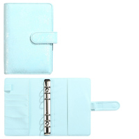 En gros Portable 6 Couleurs En Cuir PU Rechargeable Personnalisé Argent Enveloppe Épargne Organisateur Planificateur Couverture Macaron Budget Binder A6