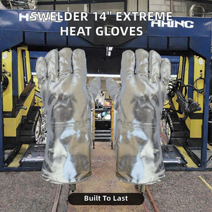 Guantes de Trabajo de Seguridad Personalizables de Papel de Aluminio Resistente al Calor Extremo de 14 Pulgadas para Estufas de Metalurgia - Product Image 2