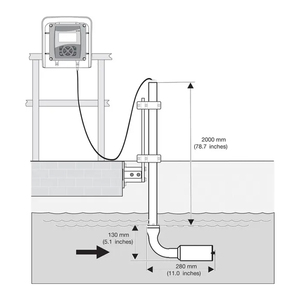 Sonde d'immersion de turbidimétrie HACH Solitax T-line Sc 0,001-4000 NTU PVC Certifiée CE/MCERTS Câble de 10 m Modèle LXV423.99.10000 - Product Image 4