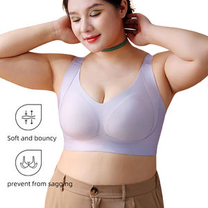 Soutien-gorge de haute qualité pour femmes, col en U, taille XL, extensible dans les quatre sens, respirant, avec bretelles réglables, soutien-gorge grande taille - Product Image 2