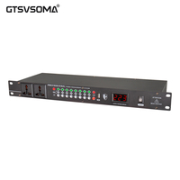 GTSVSOMA RS208 Séquenceur d'alimentation professionnel 10 canaux 5000W haute puissance CA 100-240V avec écran rétroéclairé en métal léger