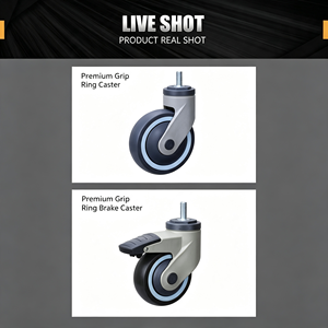 Roulettes médicales avec frein de blocage, lot de 4 roulettes d'hôpital, roues pivotantes silencieuses en caoutchouc pour lit, chariot, brancard - Product Image 6