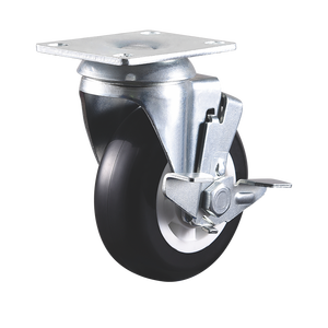 VIMA Versatile 5 Inch 125mm Swivel Caster Wheel PU PP Castor 200kg Capacity <b>Trolley</b> Hand Cart Medium Duty Double Ball Bearing - Product Image 4