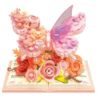 NOUVEAU Mini blocs de construction à particules 21259 Dream Butterfly Flower Dance Creative Girl Toy Plastic Model Toy for Living Room