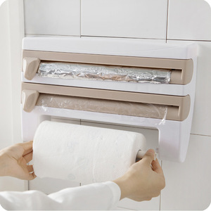 Offre Spéciale 3 en 1 <span class=keywords><strong>Alimentaire</strong></span> Wrap Distributeur Cutter Feuille Cling <span class=keywords><strong>Film</strong></span> Multifonction Wrap Distributeur En Plastique Sharp Wrap Distributeur Cutter - Product Image 3