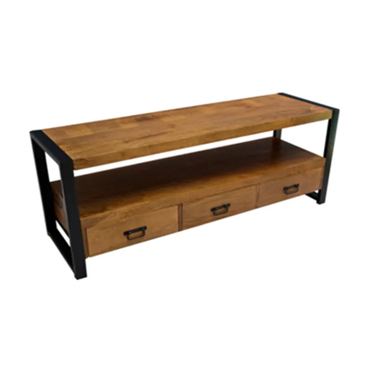 Industrial Vintage Superb Range 3 Drawer Rectangle Shape Iron Wooden Material TVC Antique Sideboard Cabinet