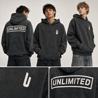 Sweat à capuche délavé personnalisé avec logo pour hommes et femmes, coupe oversize, en molleton de coton épais, style streetwear, OEM, faible MOQ, marque privée illimitée
