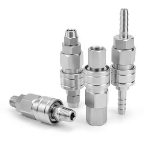 304 Stainless Steel C-Type Self-Locking Quick Connector High Temperature High Pressure <b>Air</b> <b>Compressor</b> Pneumatic <b>Parts</b> - Product Image 1