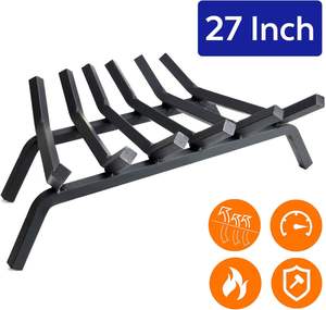 Offre Spéciale 2025 30 pouces 7 barres grille de feu en acier massif robuste <span class=keywords><strong>large</strong></span> intérieur extérieur <span class=keywords><strong>cheminée</strong></span> <span class=keywords><strong>foyer</strong></span> outil d'allumage en fer forgé - Product Image 5