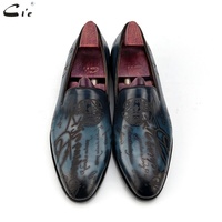Chaussures en cuir pour hommes Cie L308 de haute qualité, fabriquées à la main, avec lettres découpées au laser et coutures Blake.
