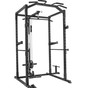 ZYfit CS-008 Multi-Gym Squat Rack (Power <span class=keywords><strong>Cage</strong></span> avec système de <span class=keywords><strong>poulie</strong></span> à câble) - NOIR Machine de <span class=keywords><strong>musculation</strong></span> pour salle de sport à domicile pour la <span class=keywords><strong>musculation</strong></span> - Product Image 1