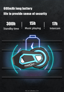 Freedconn <span class=keywords><strong>TMAX</strong></span> PRO Headset interkom, Headset interkom Grup Bluetooth 1200M dengan berbagi musik Natal untuk helm sepeda motor - Product Image 2