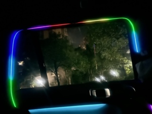 Panneau de <span class=keywords><strong>porte</strong></span> en fibre de carbone pour voiture Lampe d'ambiance à LED pour <span class=keywords><strong>porte</strong></span> de voiture - Product Image 2