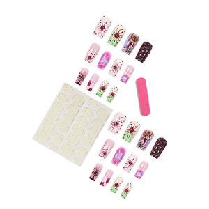 Faux ongles détachables 3D en relief, motifs floraux colorés, style européen et américain, pré-conçus, style Ins, pour nail art transfrontalier - Product Image 4