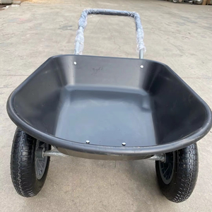 Dos ruedas WB5405 WB6211 Bandeja de plástico australiana Carretilla Carretillas de construcción con ruedas dobles - Product Image 1