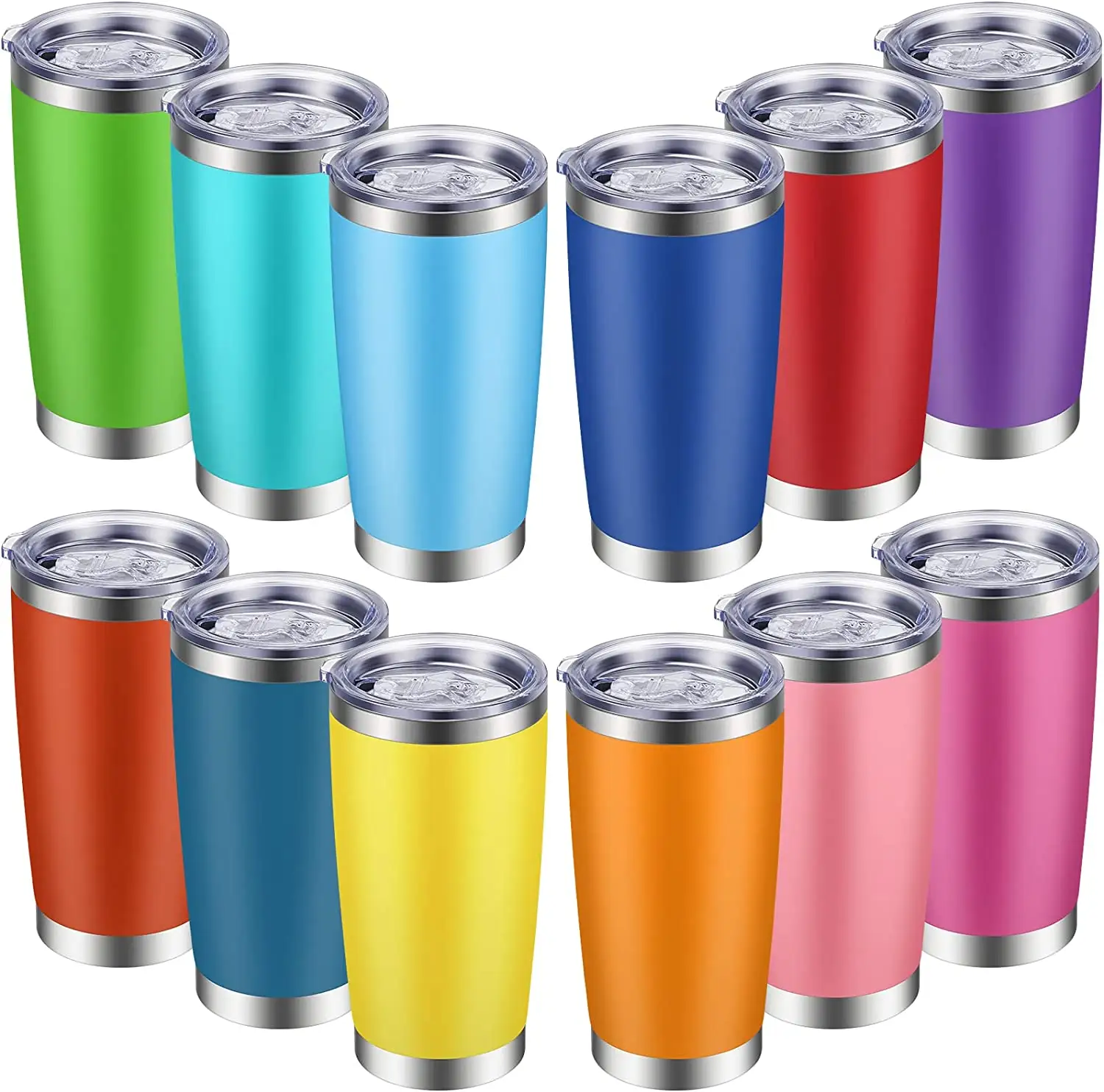 2024 Best Top Seller Double Wall Vacuum Insulated 20oz Stainless Steel Tumbler Travel Mugs With Magnetic Lids