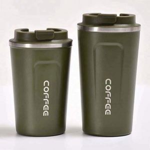Taza de Café Simple de Acero Inoxidable 304, Termo Portátil para Auto, Regalo de Oficina, Taza para Dos Bebidas - Product Image 3