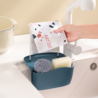 Panier d'égouttage rectangulaire nordique pour évier de cuisine, support suspendu pour éponge et torchon, égouttoir en plastique