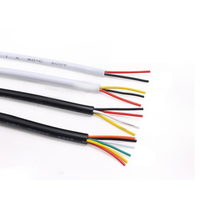 Kabel listrik LED UL2464 5X18AWG kawat kepang keluar putih untuk aplikasi pencahayaan terang