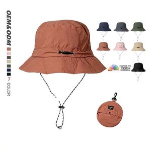 Customized logo Unisex <b>Summer</b> Outdoor Casual Sun protection Adjustable Fisherman <b>Hat</b> Nylon Waterproof Fisherman Sun Bucket <b>Hats</b> - Product Image 1