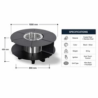 Grill multifonction en acier de qualité supérieure moderne avec allumage automatique et foyer de cuisson à double combustion