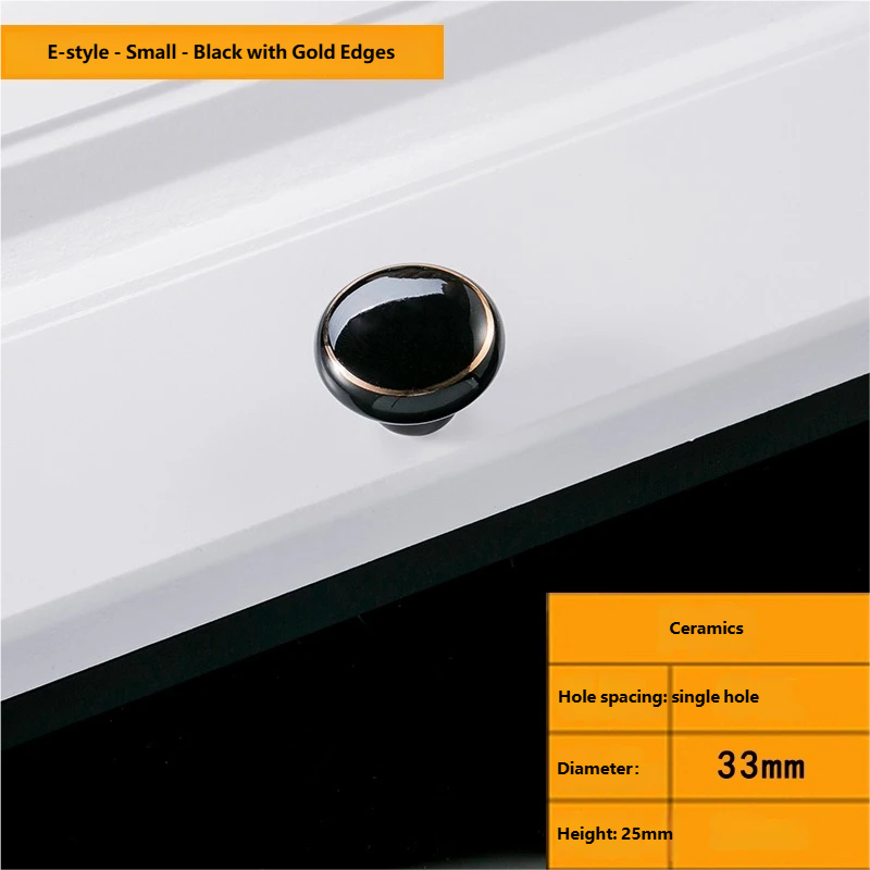 Style E# Small Size Black with Gold Rim